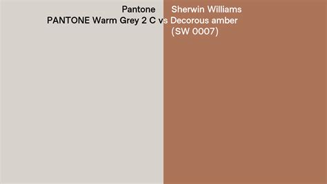 Pantone Warm Grey C Vs Sherwin Williams Decorous Amber Sw Side