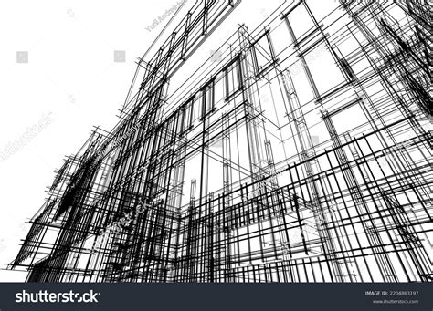 Abstract Architecture Sketch Vector Illustration Stock Vector (Royalty ...