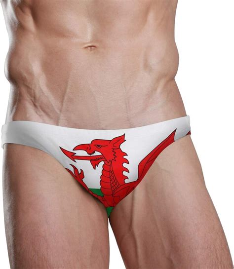 Zzkko Men Swim Brief Bikini Wales Flag Beach Bikini For Mens Swim Underwear Xl Big Man Shopstyle