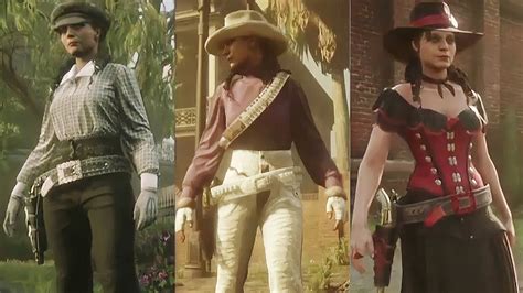 Red Dead Online Beautiful Female Outfits With Full Tutorial Youtube