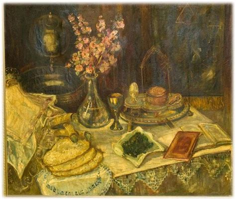 Passover Mathilde Hahn Meyer Germany Late 19th Or Early 20th Century Painting On Canvas