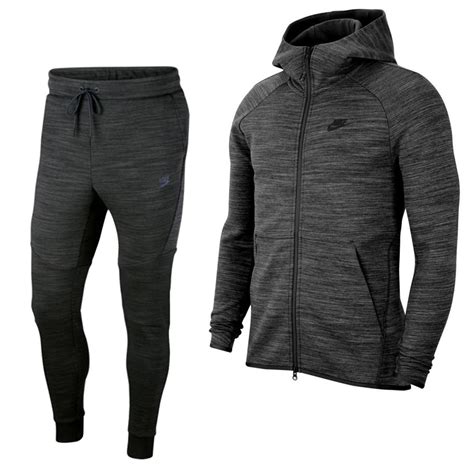 Nike Tech Fleece Elite Trainingspak Zwart Donkergrijs Voetbalshop Be