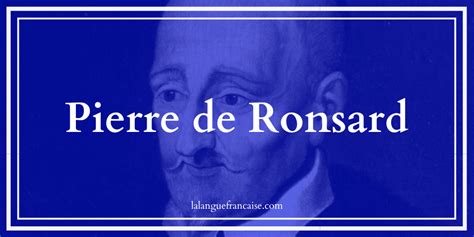 Pierre De Ronsard Vie Et Oeuvre