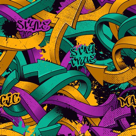 Papel De Parede Juvenil Setas De Graffiti Realista Tenstickers