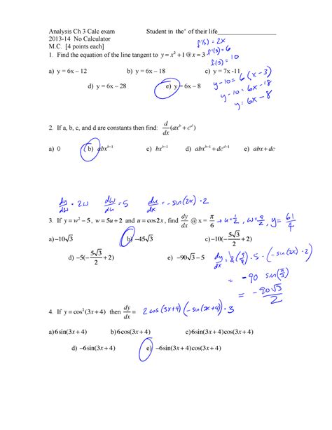 A11-Ch3exam2013 14 KEY - Analysis Ch 3 Calc exam Student in the' of