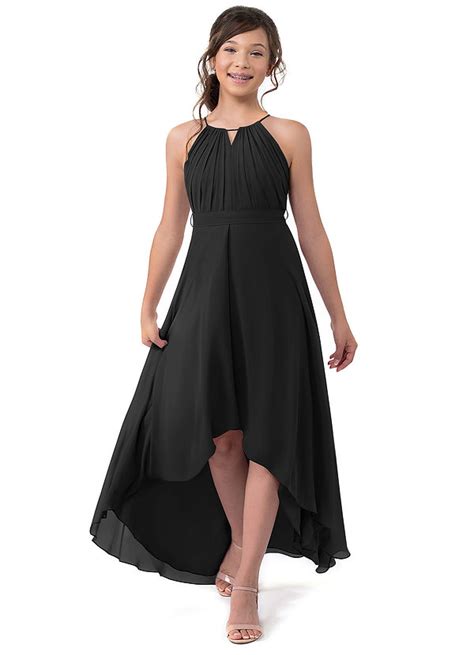 Black Azazie Oaklynn JBD Junior Bridesmaid Dresses Azazie