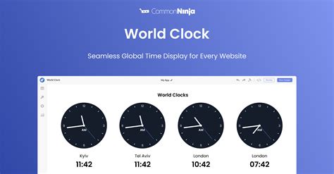 World Clock Widget - Free & Works on Any Website