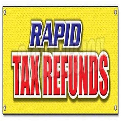 Signmission 18 X 48 In Banner Sign Rapid Tax Refunds Taxes Refund