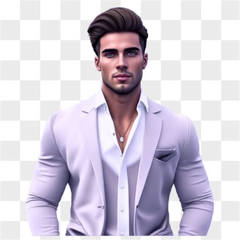 Descarga Hombre Elegante en Traje Blanco PNGs En Línea Creative Fabrica