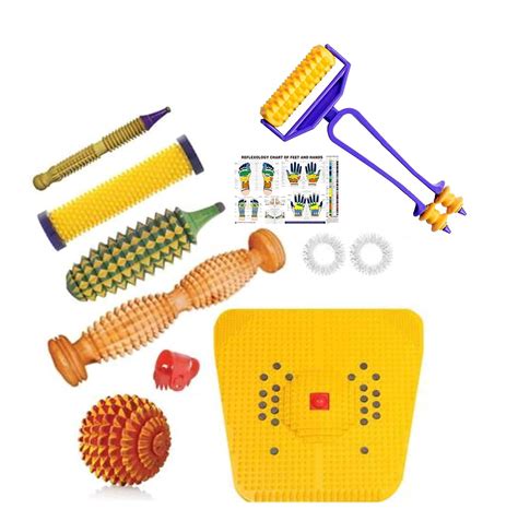 AHCS Acupressure 2000 Wooden Full Body Massager Tool Kit Combo With