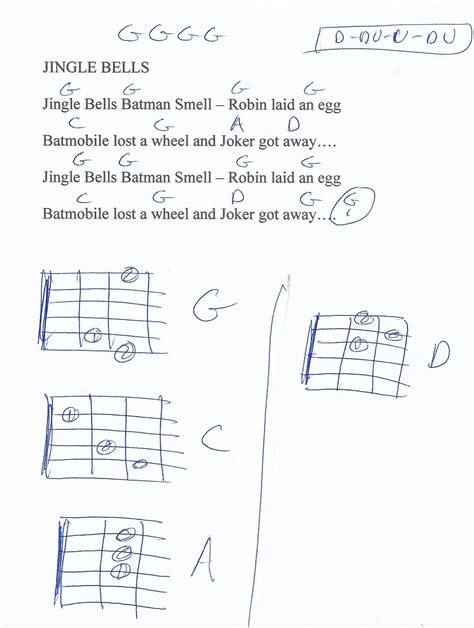 Jingle Bells On Guitar Chords