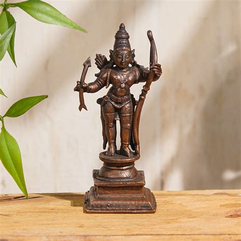 Handcrafted Lord Ram Copper Statue for Prayer Room