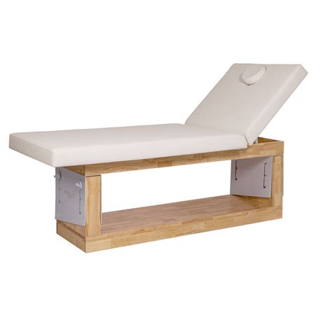 Table De Massage Fixe En Bois Naturel Réglable En Hauteur Occi