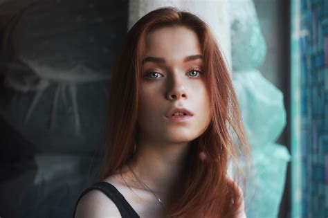 Women Redhead Face Portrait Wallpaper Coolwallpapersme