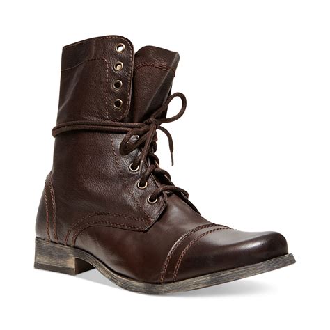 Steve Madden Troopah2 Cap Toe Boots In Brown For Men Brown Lyst