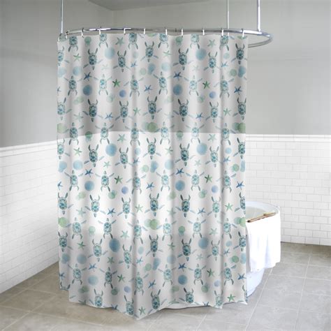 Splash Home Sea Turtles Peva Shower Curtain 72 X 70 Mint Walmart