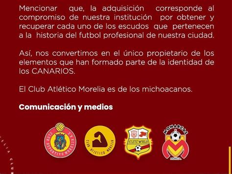 Compra Atlético Morelia la marca y logo de Monarcas Morelia Quadratín