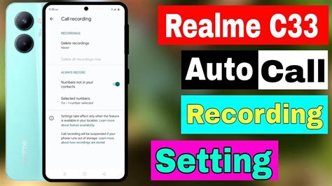 Realme C33 Auto Call Recording Setting Auto Call Recording Setting In