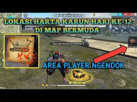 LOKASI HARTA KARUN FF HARI KE 12 DI MAP BERMUDA FREE FIRE INDONESIA