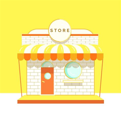 Tienda De Ilustraci N En Estilo Vectorial Vector Premium