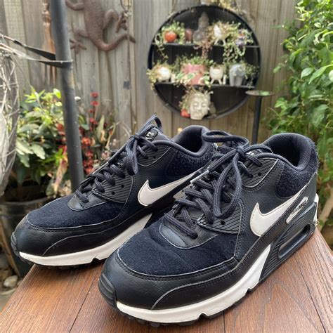 Nike Air Max 90s black and white shoes. Slide 4 & 5... - Depop