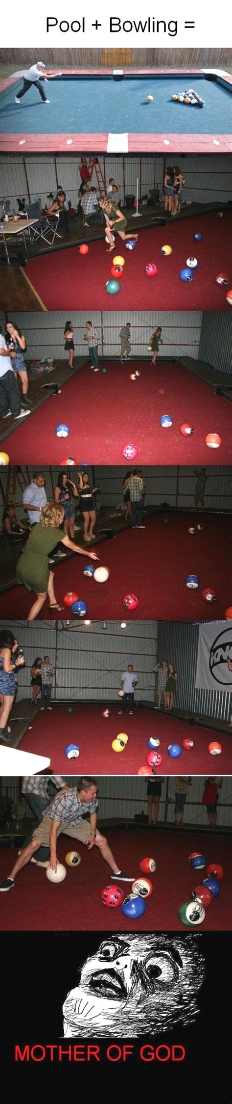 Three Different Shots Of People Playing With Frisbees In A Pool And