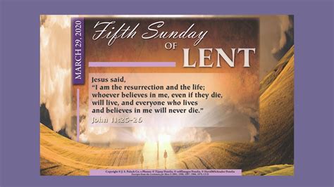 Live Stream Mass 5th Sunday Of Lent 32920 Youtube