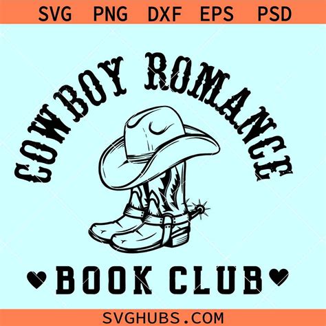 Cowboy Romance Book club SVG, western romance SVG, Bookish svg, cowboy ...