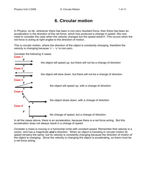 examples of circular motion effects