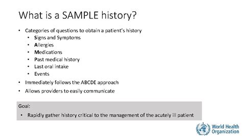 The Abcde And Sample History Approach Basic Emergency