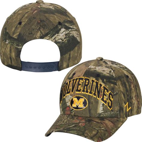 Michigan Wolverines Zephyr Mossy Oak Sport Adjustable Hat Camo