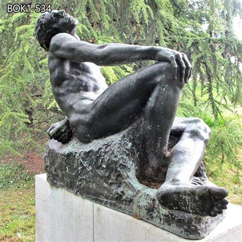 Bronze Recumbent Male Nude Statue Toma Rosandic Art BOK
