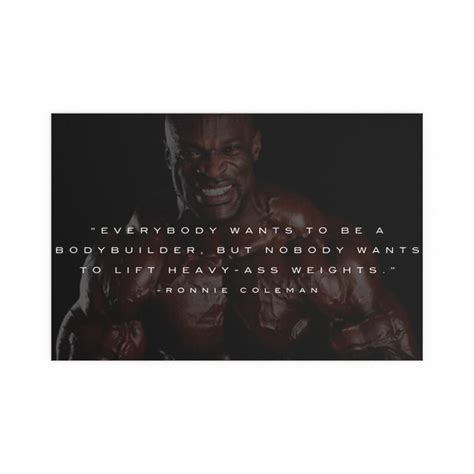 Ronnie Coleman Motivational Quote Poster - Etsy