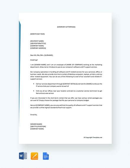 Introduction Letter To Potential Clients Collection Letter Template Collection