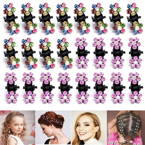 St Ck Mini Klaue Strass Haarklauenclips Kleine Haarspangen Damen