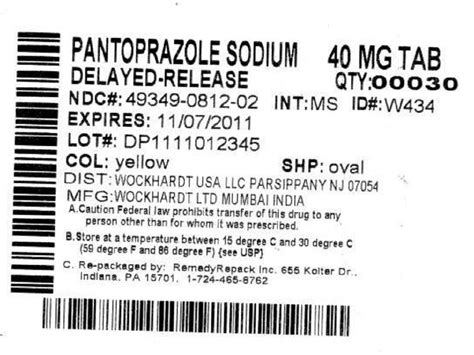 Pantoprazole Sodium By Remedyrepack Inc