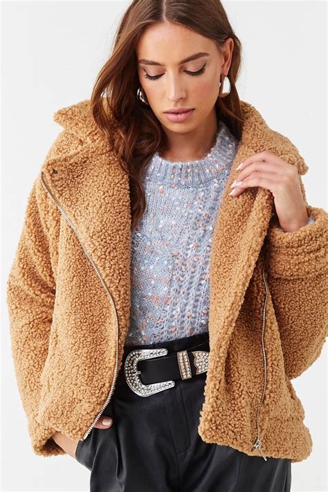 Faux Shearling Jacket Forever 21 Faux Shearling Jacket Casual