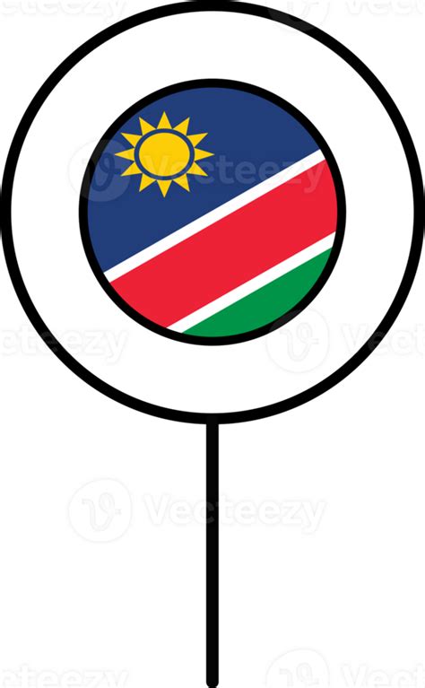 Namibia Flag Circle Pin Icon 23841392 Png