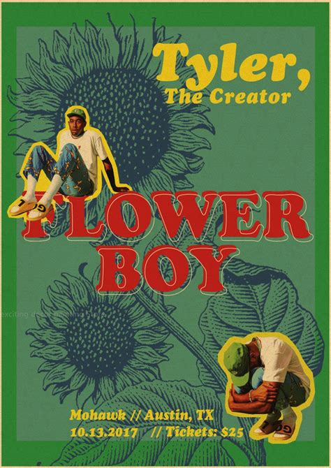 Vintage Tyler The Creator Flower Boy Poster Retro Aesthetic Wall Art