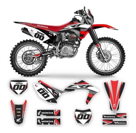 Kit Adesivo Moto Cross Trilha Crf 230 Biker 0 20mm Lm266 Motos C R F