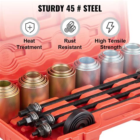 VEVOR 26 PCS Pull And Press Sleeve Kit 45 Steel Removal Installation