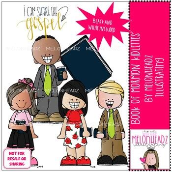 Book Of Mormon Kidlettes Mini LDS Melonheadz Clipart By Melonheadz