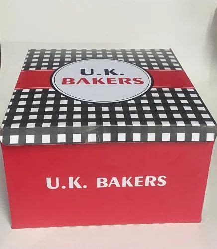 Golden Brown Printed Cake Packaging Box Gsm Packaging Size X