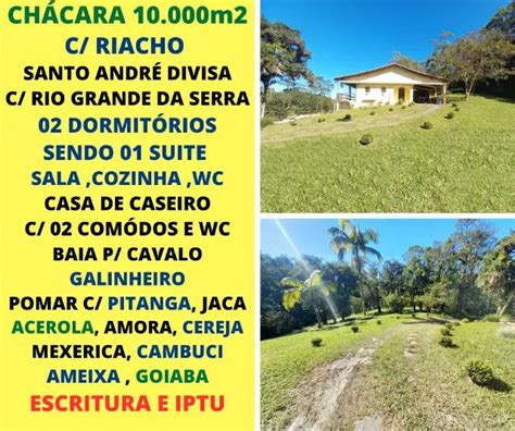 Chácara 10 000m2 Santo André c 02 Casas Riacho baia p cavalo