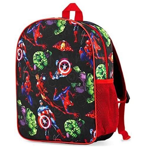 Marvel Sac à Dos Spiderman pour garçons Avengers Captain America Iron