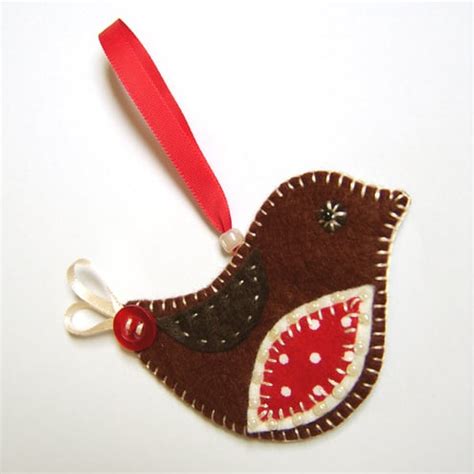 Reserved :Christmas Robin Decorations ... set of 2 - Folksy