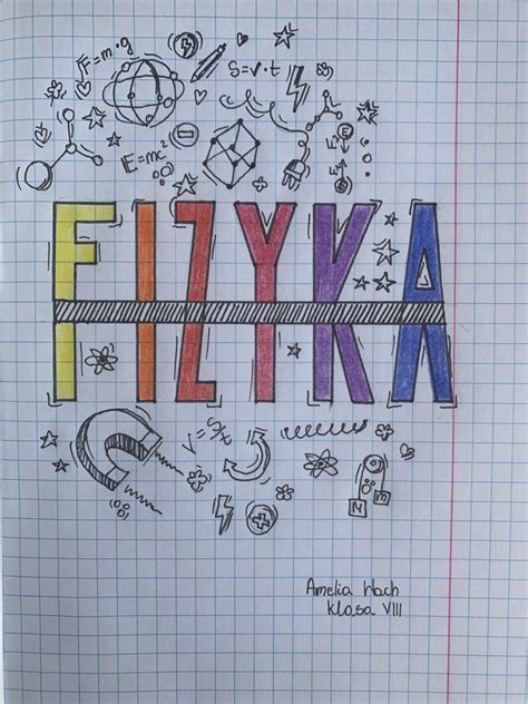 Fizyka Pierwsza Strona Zeszytu In School Book Covers School