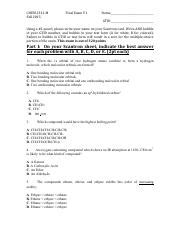 CHEM 2311 Practice Final Exam Fall 2017 Pdf CHEM 2311 M Final Exam V1