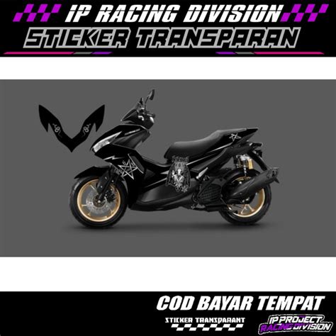 Jual STRIPPING COSTUM YAMAHA NEW AEROX 155 SATANIS DESIGN Shopee