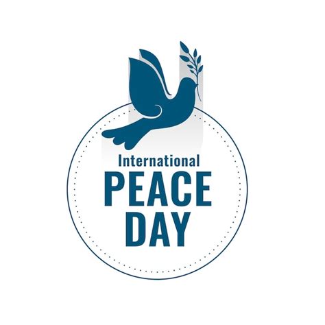 Free Vector International Peace Day Background With Cute Pigeon